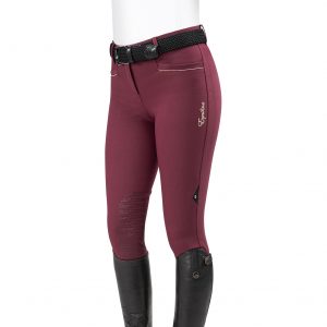 Equiline Ashlyn ridebukse med knegrip burgunder – www Equiline Ashlyn ridebukse med knegrip burgunder – www